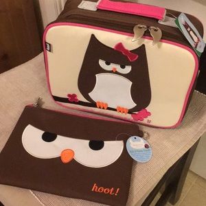 Owl Lunch Box and Zipper Pouch